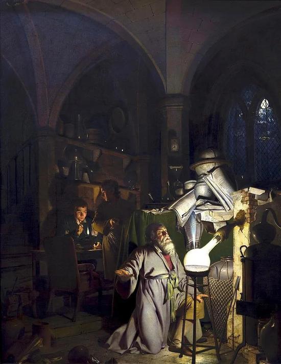 The Alchemist Discovering Phosphorus1771 byJoseph WrightǣѰʯʿףԼĲԳɹŴѧռʿıʼһ ͼԴWikipedia